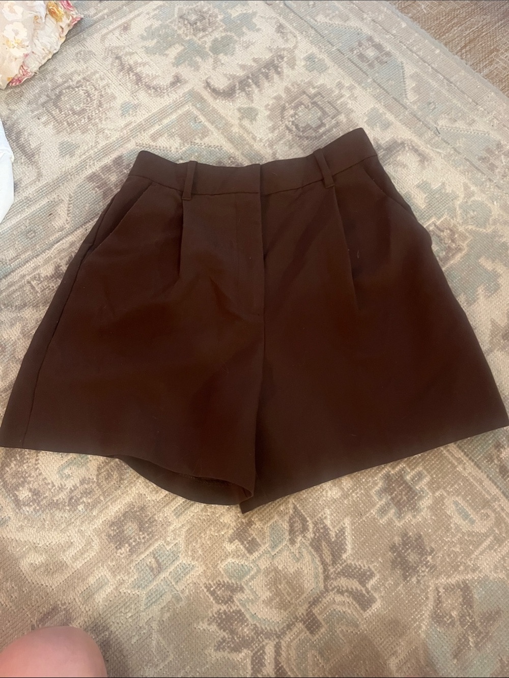 Brown Abercrombie Tailored Shorts